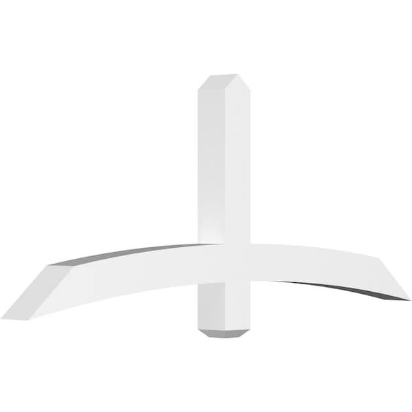 Ekena Millwork Bellingham Architectural Grade PVC Gable Bracket, 60"W x 25"H x 4"D x 4"F, 10/12 Pitch GBP060X25X0404BEL00 - main